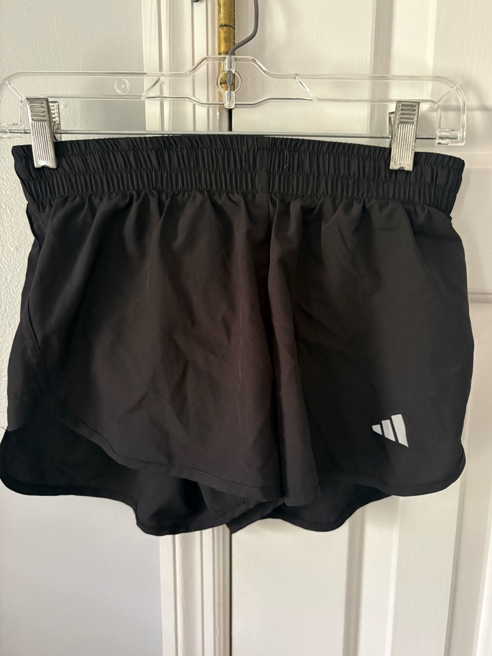 adidas Black Women's Athletic Running Shorts with Logo